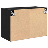 Garage Wall Cabinet Black Engineered Wood 860645