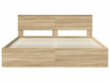 Bed Frame with Headboard Sonoma 140 x 200 cm Solid Pine Wood 3410593