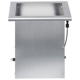 Garden Planter with LED 2 pcs Silver 30 x 30 x 30 cm 8008067