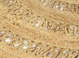 Handmade Rug Braided Jute 210 cm 343612