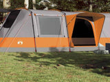 Camping Tent Tunnel 4-Person Grey and Orange Waterproof 94630