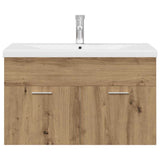 Sink Cabinet with Built-in Basin and Faucet Artisan Oak 3328908