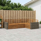 Outdoor Sofa Set 4 pcs Natural 255.5 x 176.5 x 73 cm 3383307