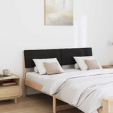 Upholstered Headboard Black 150 cm Solid Pine Wood 879116