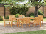 Garden Dining Set 7 pcs Brown Solid Acacia Wood 3154107