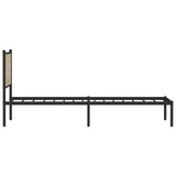 Metal Bed Frame without Mattress Sonoma Oak 100x200 cm 4007711