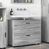 Bathroom Cabinet with Drawer Grey Sonoma 76.5 x 35 x 64 cm 883300