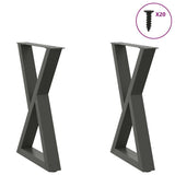 Dining Table Legs 2 pcs Anthracite 60x cm Steel 4012722