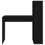 Desk with Shelf Black Oak 113 x 54 x 120 cm Engineered Wood 869275