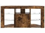 Corner LED TV Cabinet 100x40x68cm Smoked Oak Engineered Wood 889790