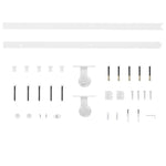 Sliding Door Set Manual ORKDAL Natural and white 83 x 202 cm 3333420