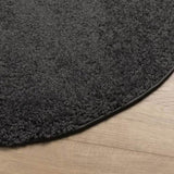 ZNTS Shaggy Rug High Pile Modern Anthracite Ø 240 cm 375204