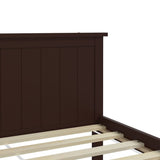 Bed Frame without Mattress Dark Brown Solid Wood Pine 200x200 cm 322201