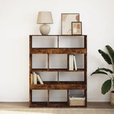Bookcase Smoked Oak100x33x125.5 cm Engineered Wood 3309361