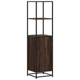 Highboard Brown Oak 35.5x35x139 cm Engineered Wood and Metal 849048