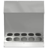 Chicken Feeder Silver 40 x 40 x 45 cm Galvanised Steel 874680
