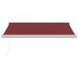 ZNTS Manual Retractable Awning Burgundy 350x250 cm 3215314