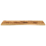 Desk Top with Curve 140x50x2.5 cm Solid Wood Rough Mango 370182