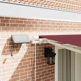 Manual Retractable Awning with LED Burgundy 400x300 cm 3214974