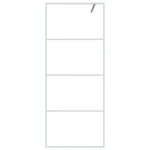 Walk-in Shower Wall White 80x195 cm Clear ESG Glass 152140