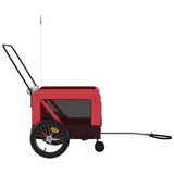 Pet Bike Trailer Red and Black Oxford Fabric and Iron 93936