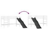 Kids'Loft Bed Frame with Slide White and Anthracite 42020784