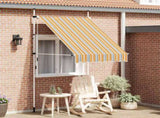 43225 Manual Retractable Awning 150 cm Yellow and Blue Stripes