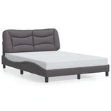 Bed Frame with LED without Mattress "Hvar" Grey 120x200 cm 3213923