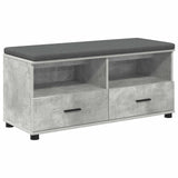 Hall Bench with Cushion Concrete Grey 100 x 38 x 46 cm 891467