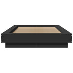 Bed Frame with LED Lights without Mattress Black 100x200cm 3281113