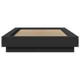 Bed Frame with LED Lights without Mattress Black 100x200cm 3281113