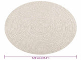 Rug ZIZUR Cream 120 cm Jute Look Indoor and Outdoor 4010385