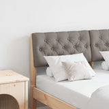 Upholstered Headboard Taupe 120 cm Solid Pine Wood 879187