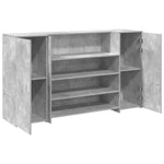 Reception Desk Concrete Grey 180x50x103.5 cm Engineered Wood 3324172