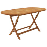 Dining Set Natural Wood Solid Acacia Wood Medium Foldable 3060198