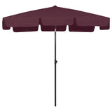 Beach Parasol Bordeaux Red 200x125 cm 314731