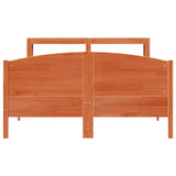 Bed Frame without Mattress Wax Brown 160x200 cm Solid Wood Pine 3306221