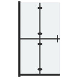 ZNTS Foldable Walk-in Shower Wall Frosted ESG Glass 120x190 cm 151197