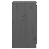Side Cabinet Grey 60x36x65 cm Solid Pinewood 808100