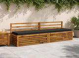 2-Piece Bench Cushions SOEST 2 pcs 100% Polyester Black 949965