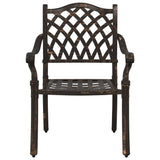Garden Dining Set 5 pcs Bronze Aluminium 3334652