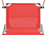 Sun Lounger Red Aluminium, Textilene Standard Foldable 44334