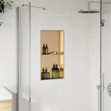 Shower Niche Brushed Gold 32x62x9 cm Stainless Steel 4005133