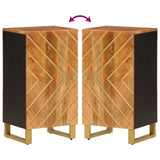 Side Cabinet Brown and Black 40x33.5x75 cm Solid Wood Mango 356807