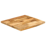 Table Top 60x60x2.5 cm Live Edge Solid Wood Rough Mango 370354