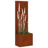 Garden Privacy Screen Rusty 50 x 32 x 150 cm Weathering steel 876468