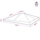 Gazebo Cover 300 x 400 cm Blue 42029039