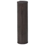 Rug Rectangular Dark Brown70x1000 cm Bamboo 376899