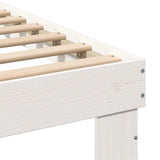 Bed Frame with Headboard White 90 x 200 cm Solid Pine Wood 872711