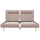 Bed Frame with LED without Mattress Cappuccino 135x190 cm Double 281043